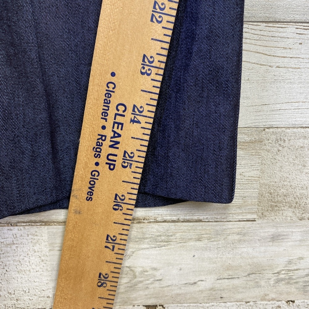 Merona Pants  Women 16 Navy Blue Chambray High Rise Ankle Fit Career Casual - Picture 9 of 9